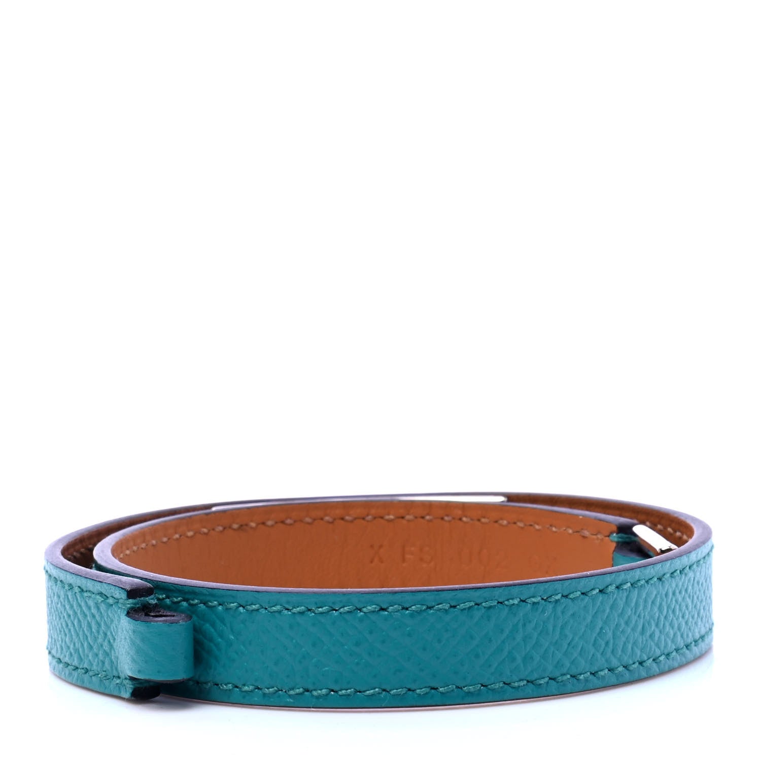 Hermes Epsom Rivale Double Tour Bracelet S Bleu Paon 2 of 6