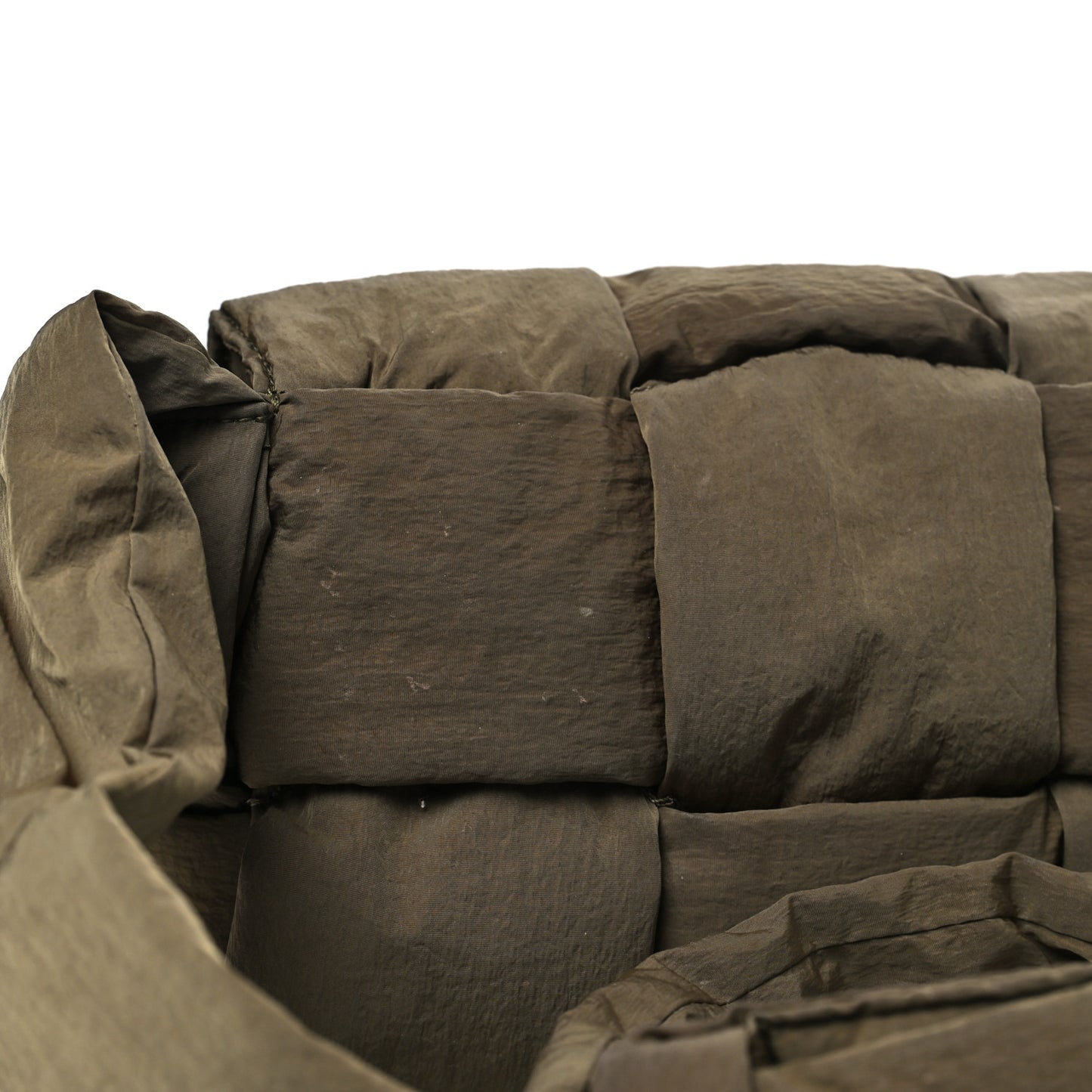 Nylon Intrecciato Padded Tech Small Cassette Bag Mud