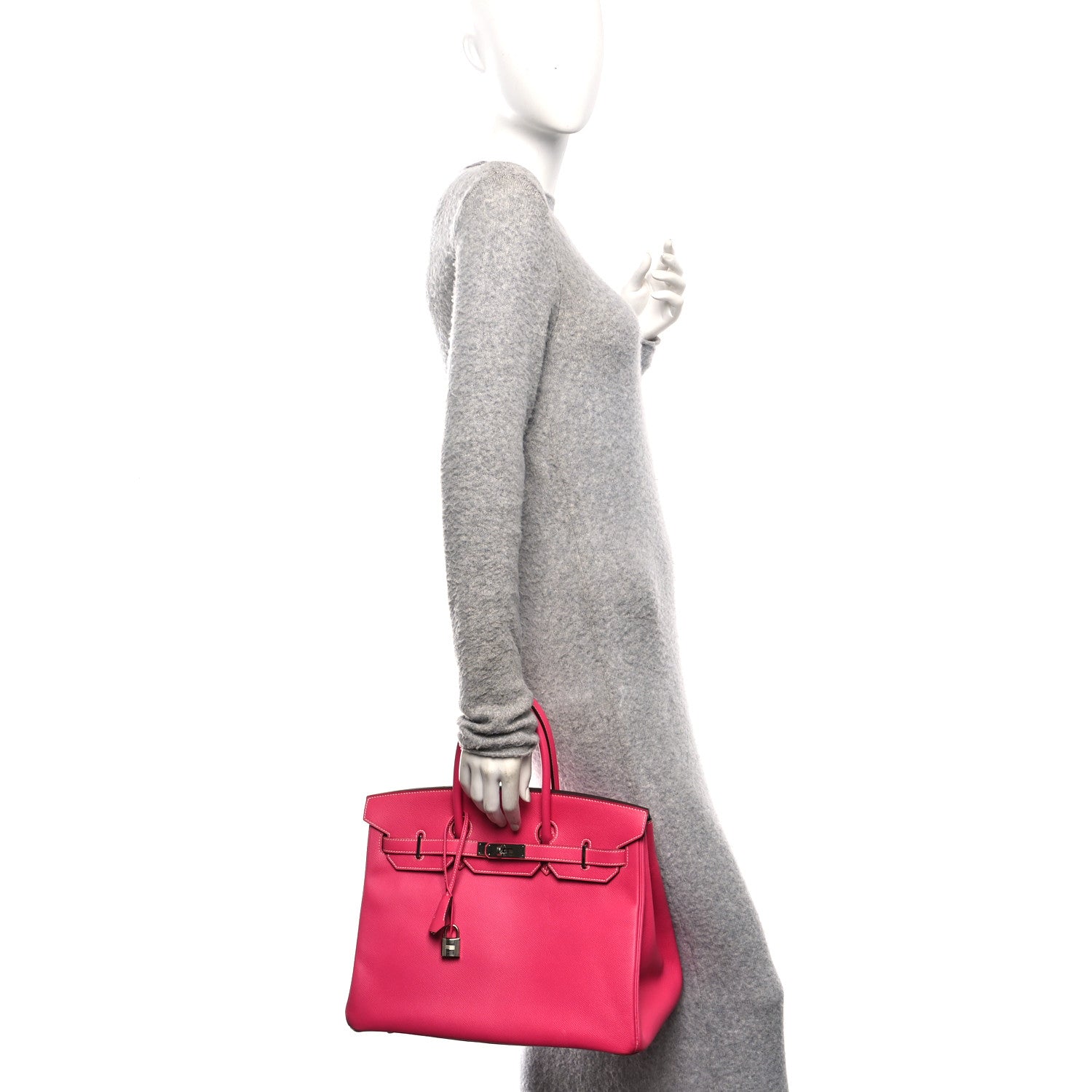 Hermes Epsom Candy Birkin 35 Rose Tyrien 2 of 10