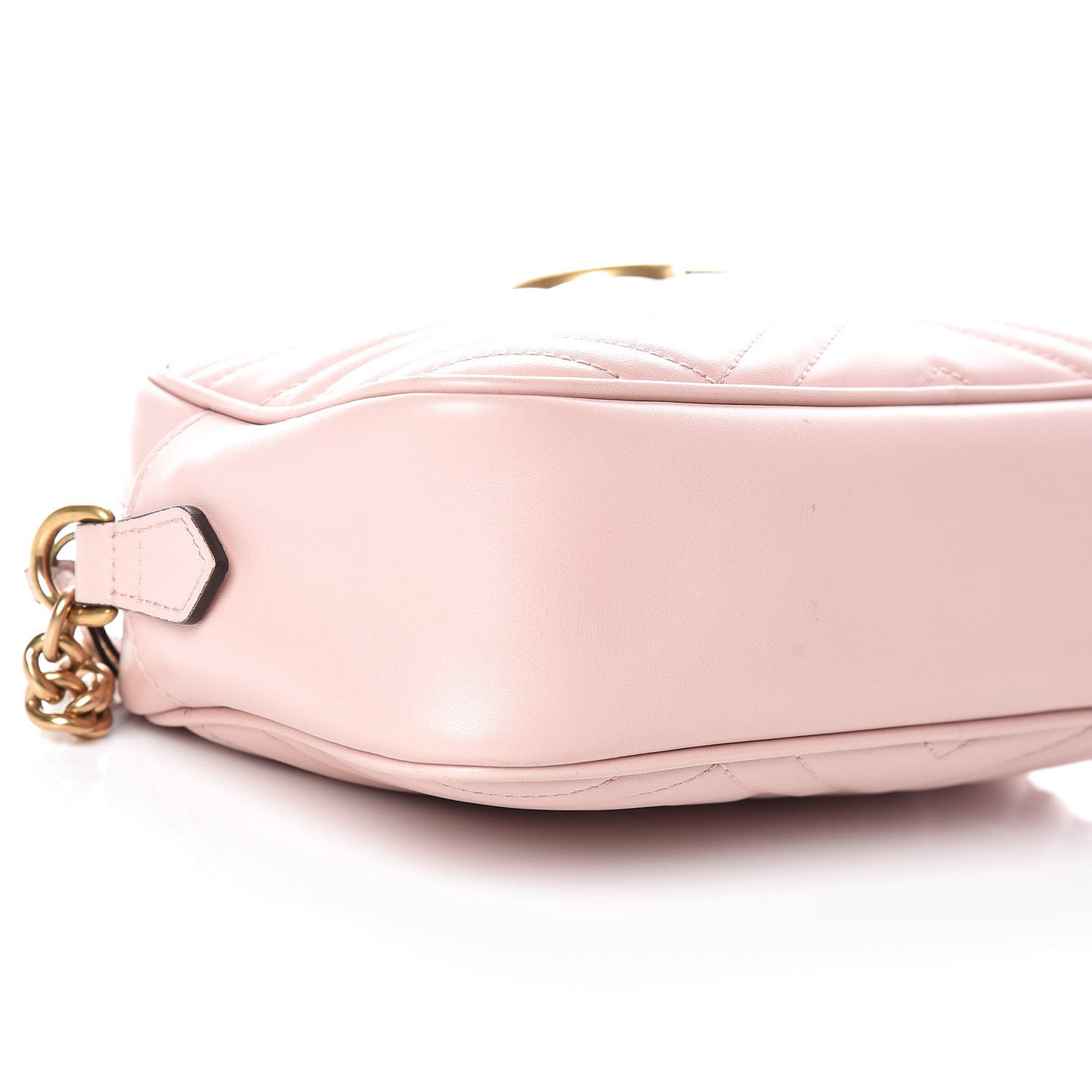 Calfskin Matelasse Small GG Marmont Chain Shoulder Bag Perfect Pink