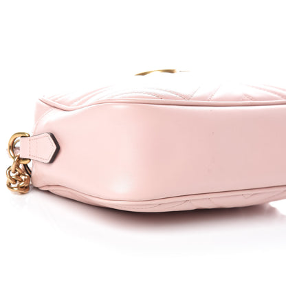 Gucci Calfskin Matelasse Small GG Marmont Chain Shoulder Bag Perfect Pink 5 of 13