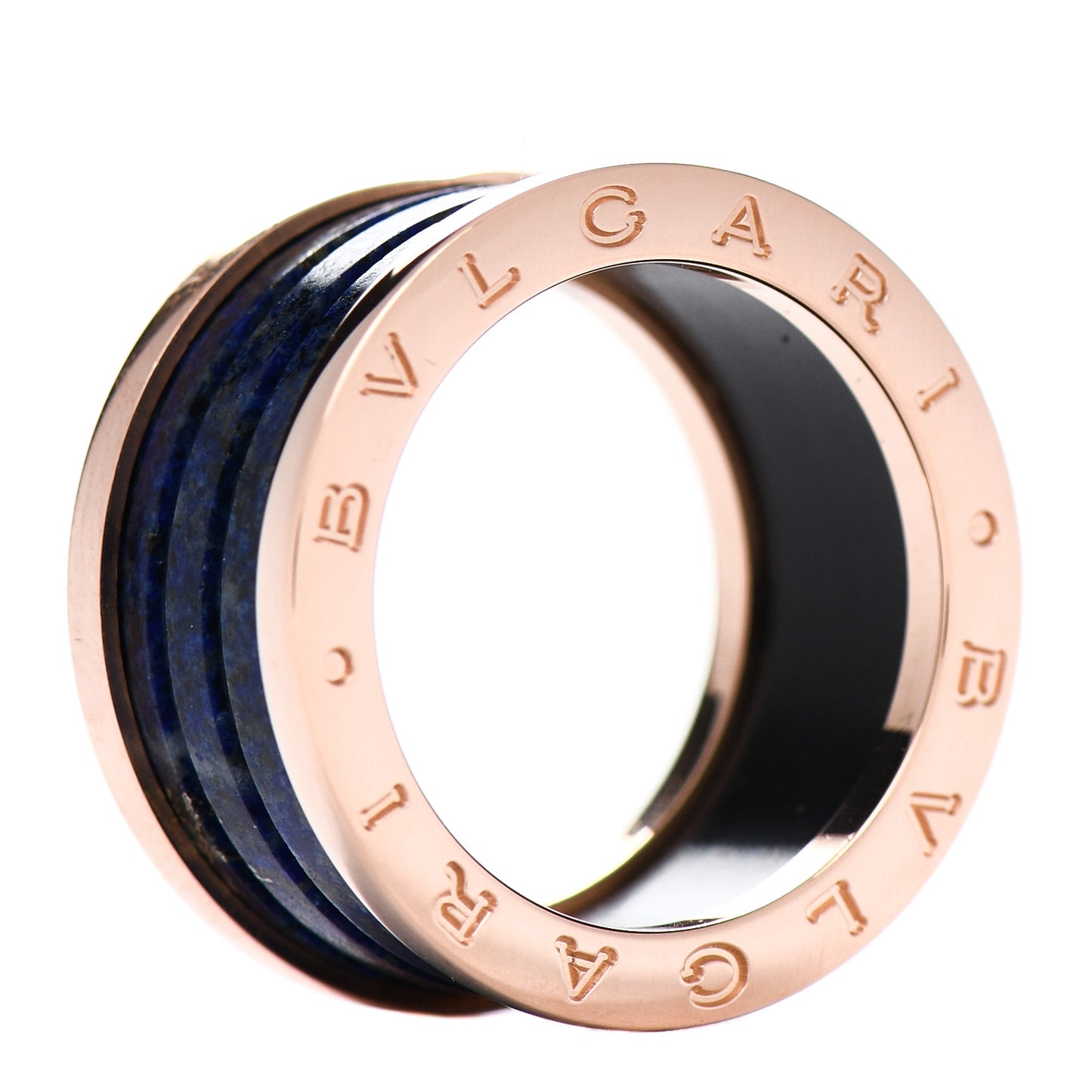 18K Rose Gold Lapis Lazuli B.Zero1 Four-Band Ring 57 8