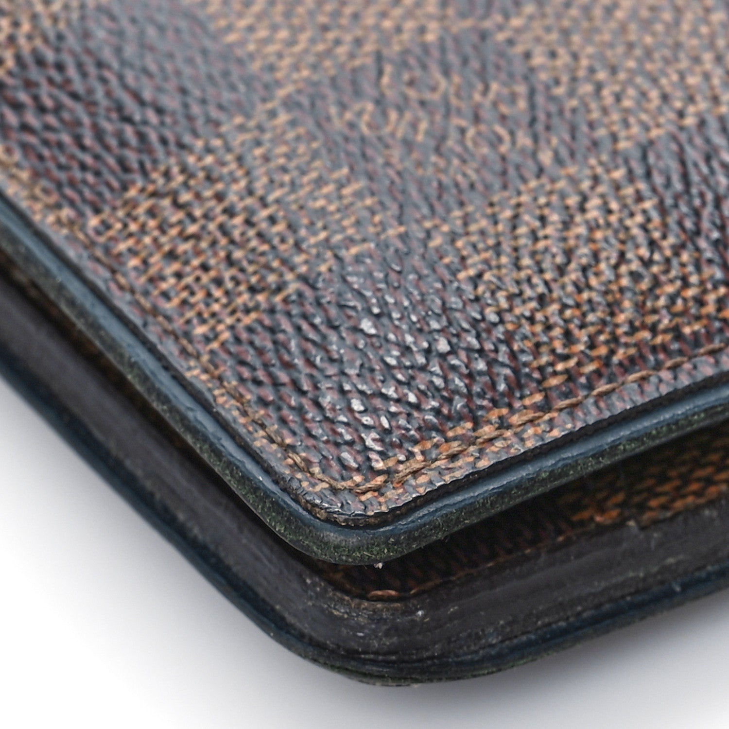 Louis Vuitton Damier Ebene Calfskin Multiple Wallet Blue 8 of 13