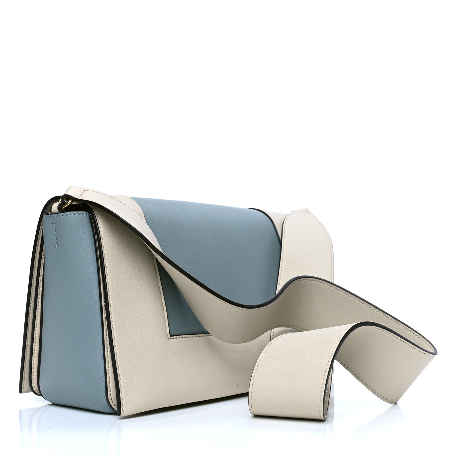 Celine Shiny Smooth Calfskin Medium Frame Shoulder Bag Grege Storm 2 of 4