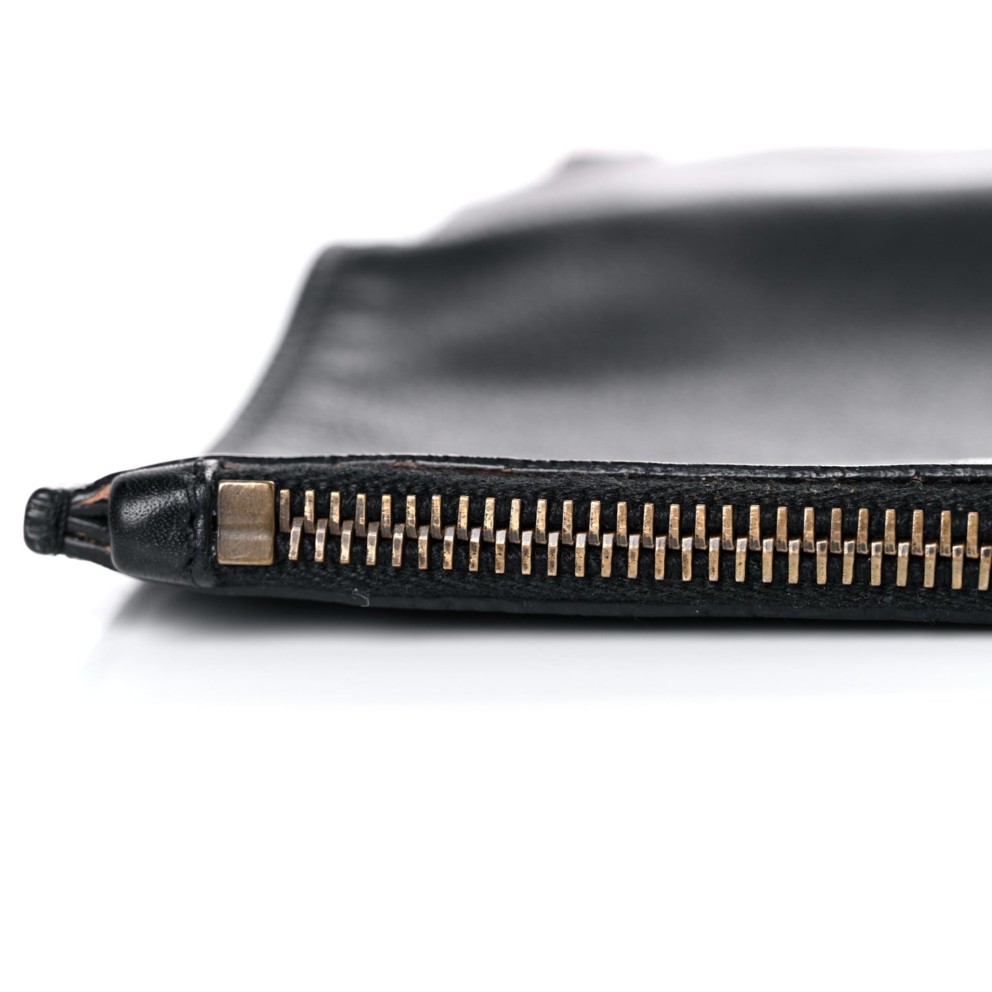BALENCIAG Veau Papier Classic Silver Hardware Clutch Black