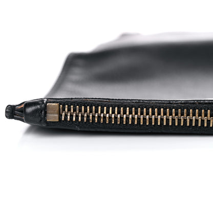 Balenciaga BALENCIAG Veau Papier Classic Silver Hardware Clutch Black 18 of 19