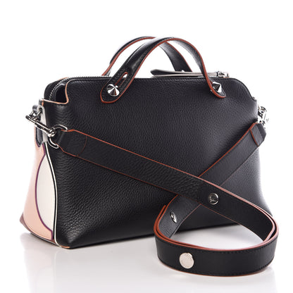 Fendi Vitello Dolce Marquetry Medium By The Way Boston Bag Black Multicolor 3 of 9