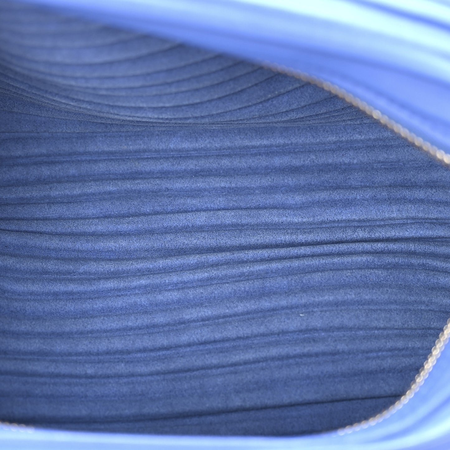 Lambskin Pleated Bracelet Pouch Shoulder Bag Royal Blue