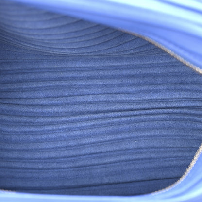 Loewe Lambskin Pleated Bracelet Pouch Shoulder Bag Royal Blue 5 of 11