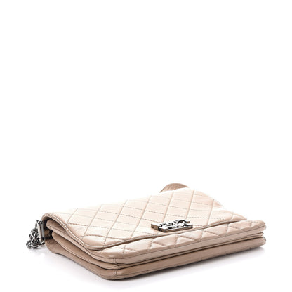 Chanel Lambskin Quilted Boy Messenger Beige 4 of 8