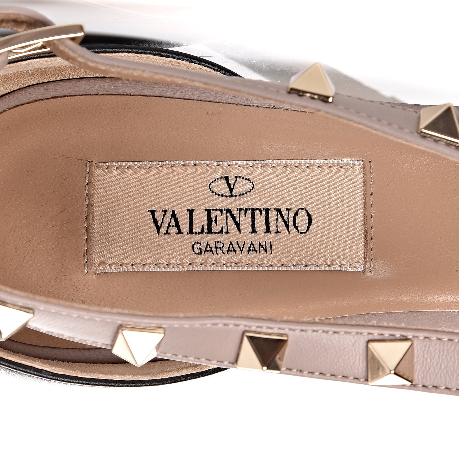 Valentino Garavani Nappa Rockstud Cross Strap D'Orsay 105mm Pumps