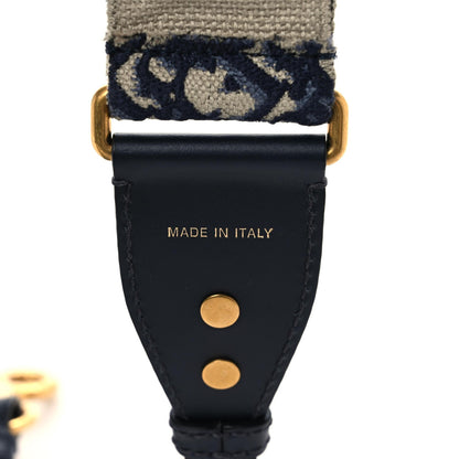 Christian Dior Oblique Studded Shoulder Strap Blue 4 of 7