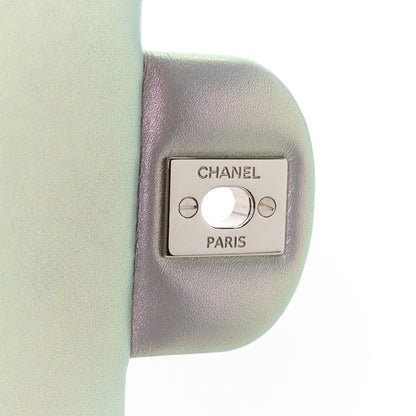 Chanel Iridescent Calfskin Quilted Small Double Flap Light Purple 7 of 12