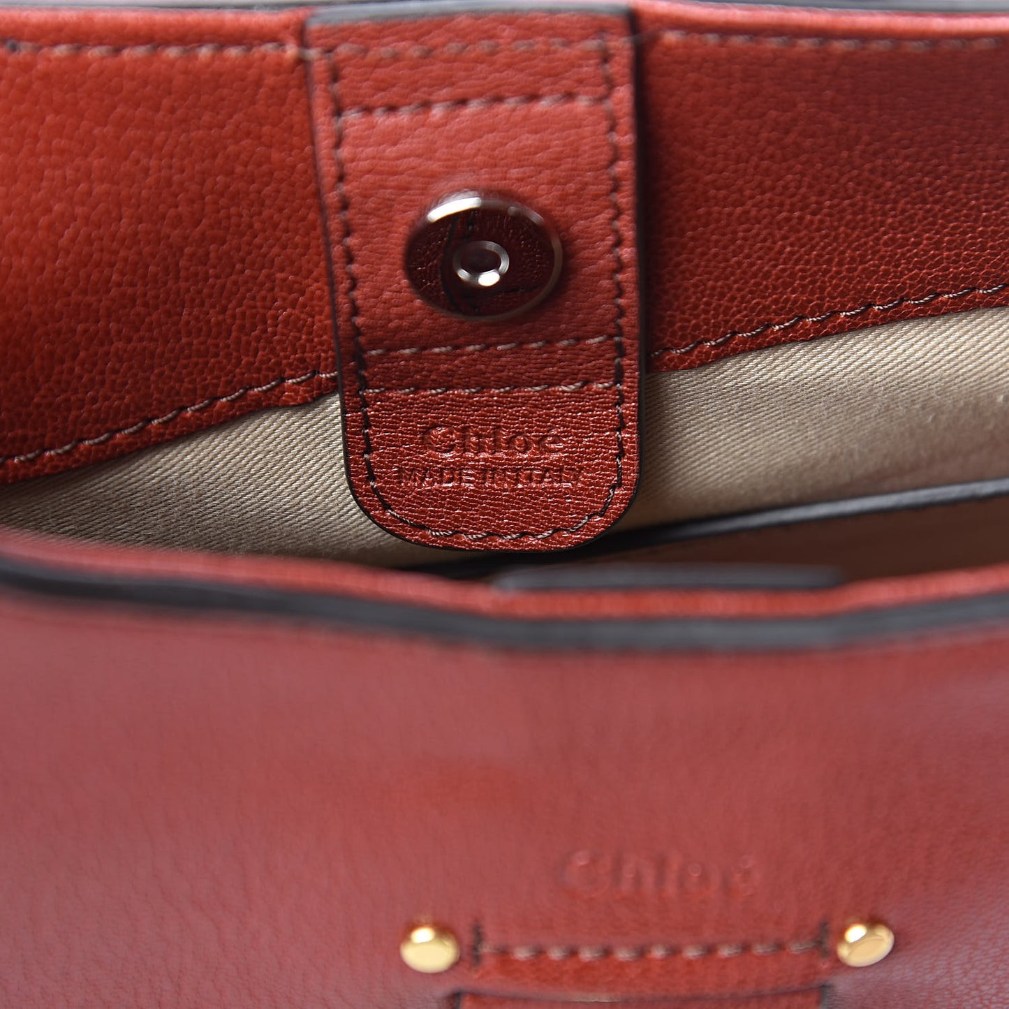 Calfskin Medium Tess Hobo Sienna Red
