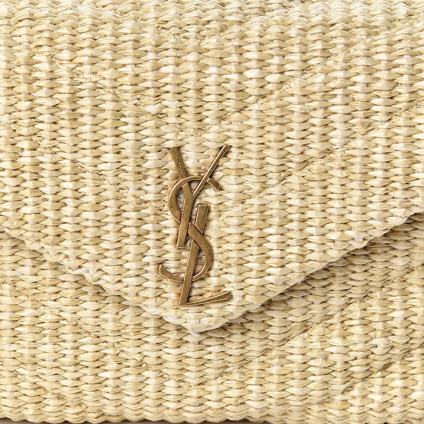 Raffia Monogram Toy Loulou Chain Satchel Naturale