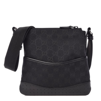 Gucci Monogram Small Perforated Messenger Black 1 of 11