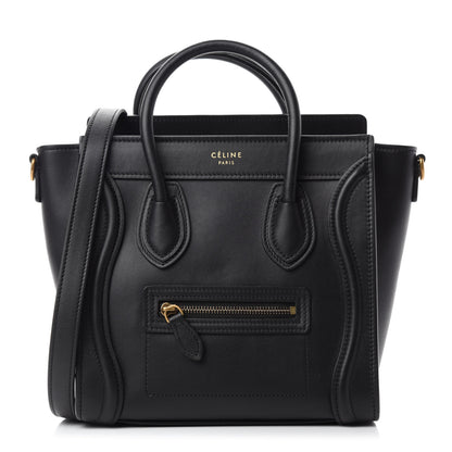 Celine Smooth Calfskin Nano Luggage Black 1 of 9