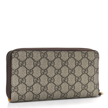 Gucci GG Supreme Monogram Neo Vintage Zip Around Wallet Beige Crop New Acero 3 of 9