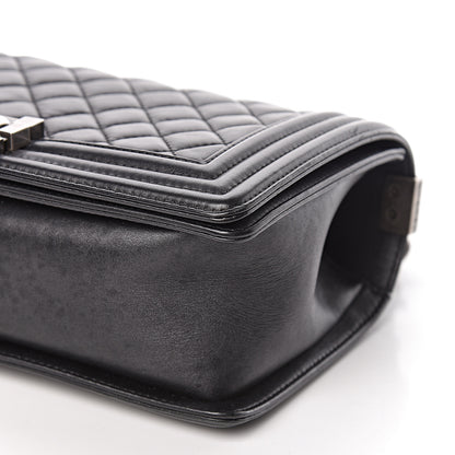 Chanel Lambskin Quilted Medium Boy Flap Black 9 of 20