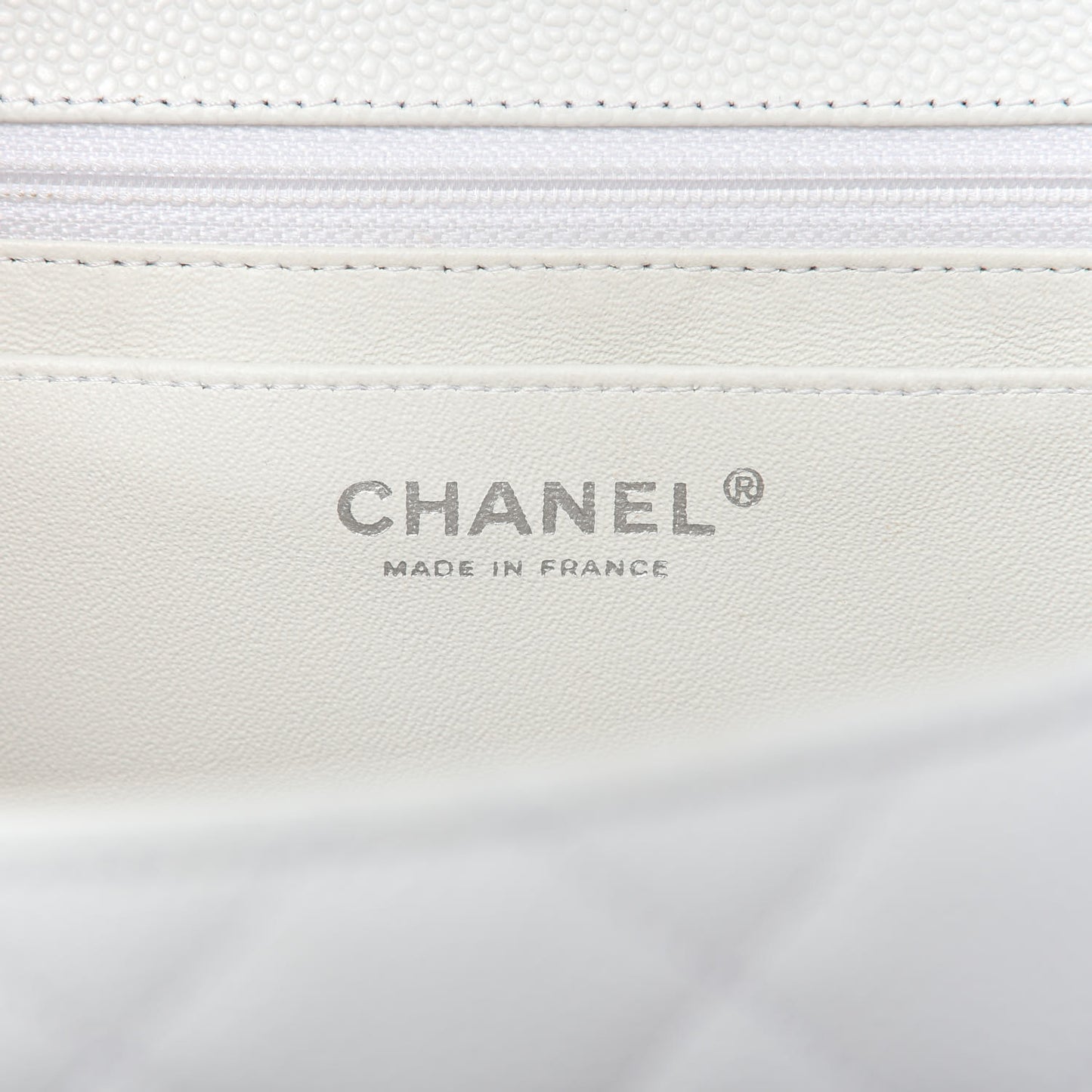 Caviar Quilted Maxi Single Flap White