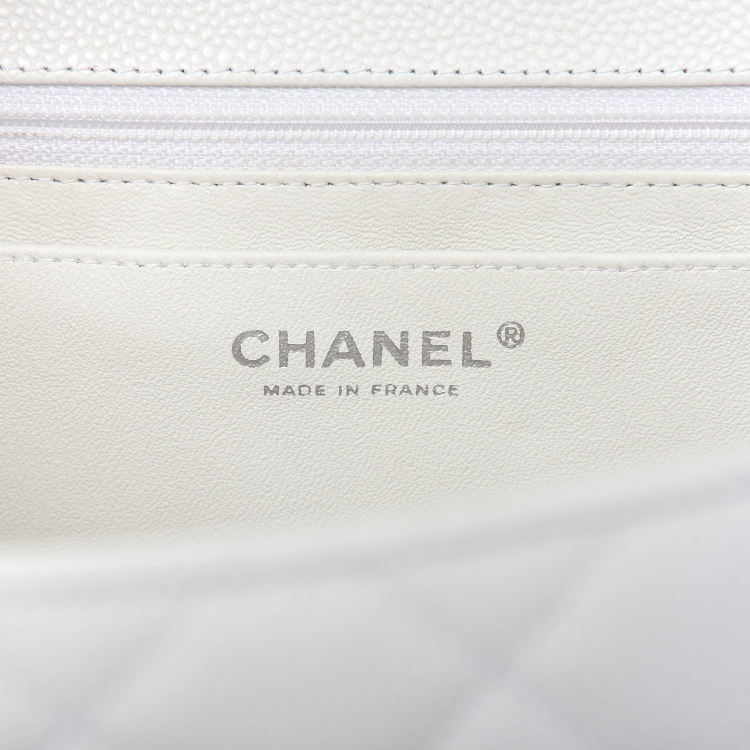 Chanel Caviar Quilted Maxi Single Flap White 8 of 9