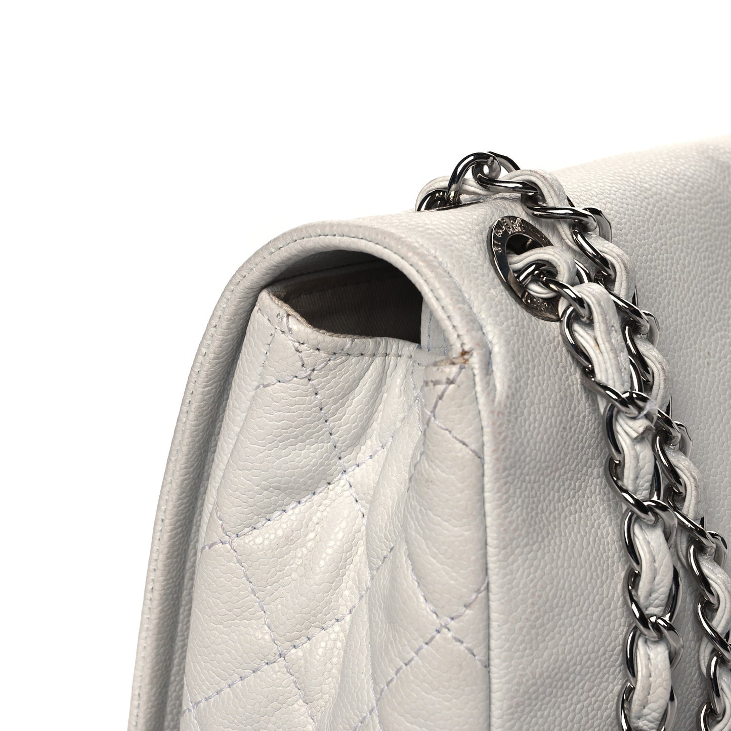 Caviar Large Timeless CC Flap White