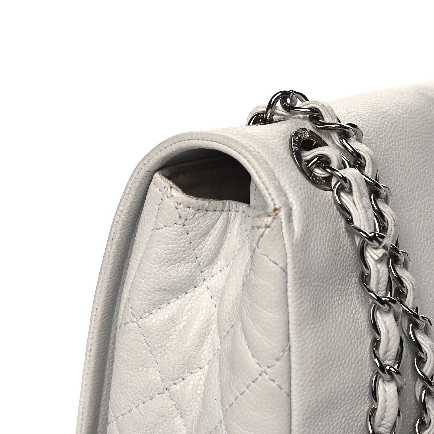 Chanel Caviar Large Timeless CC Flap White 12 of 13