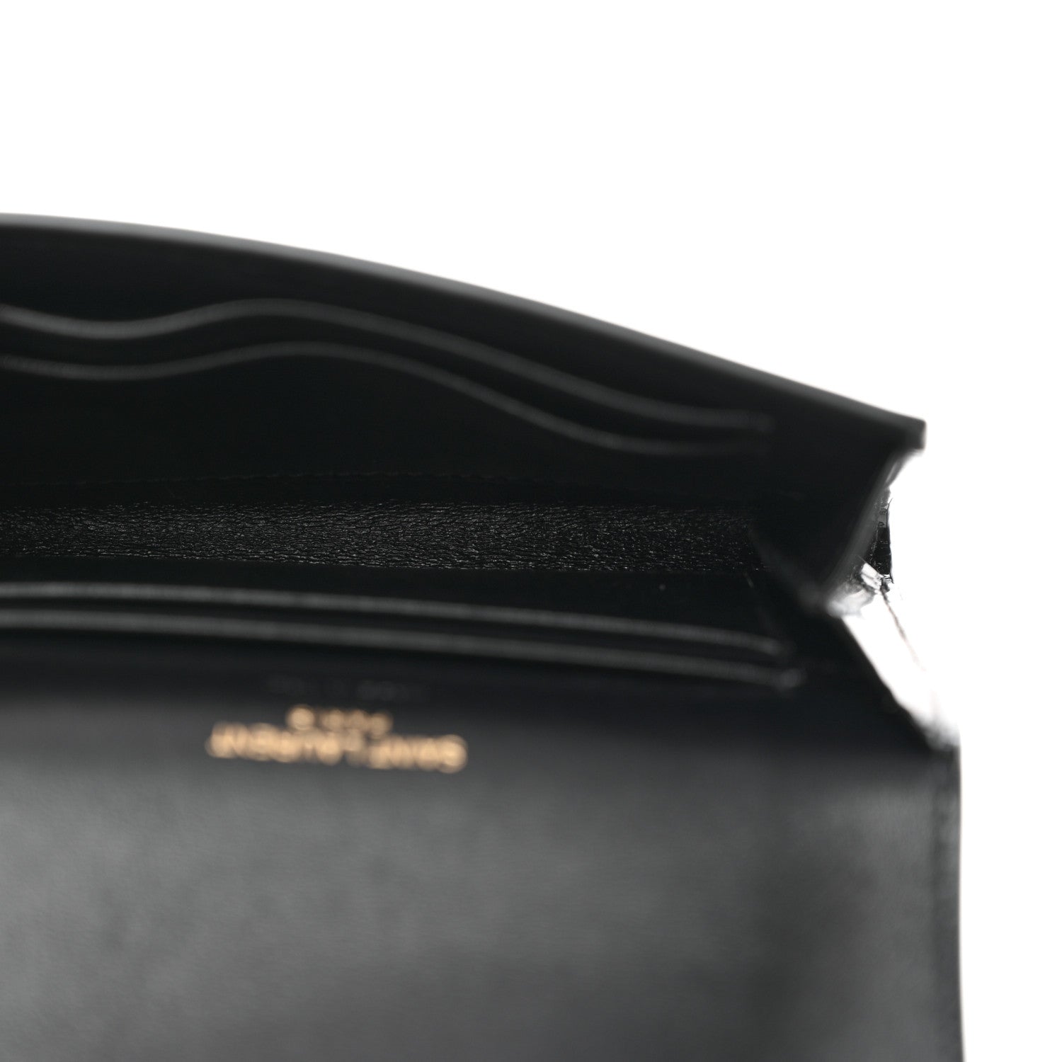 Saint Laurent Shiny Calfskin Small Monogram Cassandre Envelope Wallet Black 5 of 6