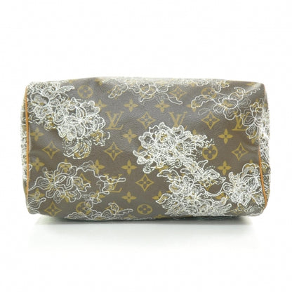 Louis Vuitton Monogram Dentelle Speedy 30 Silver 6 of 9