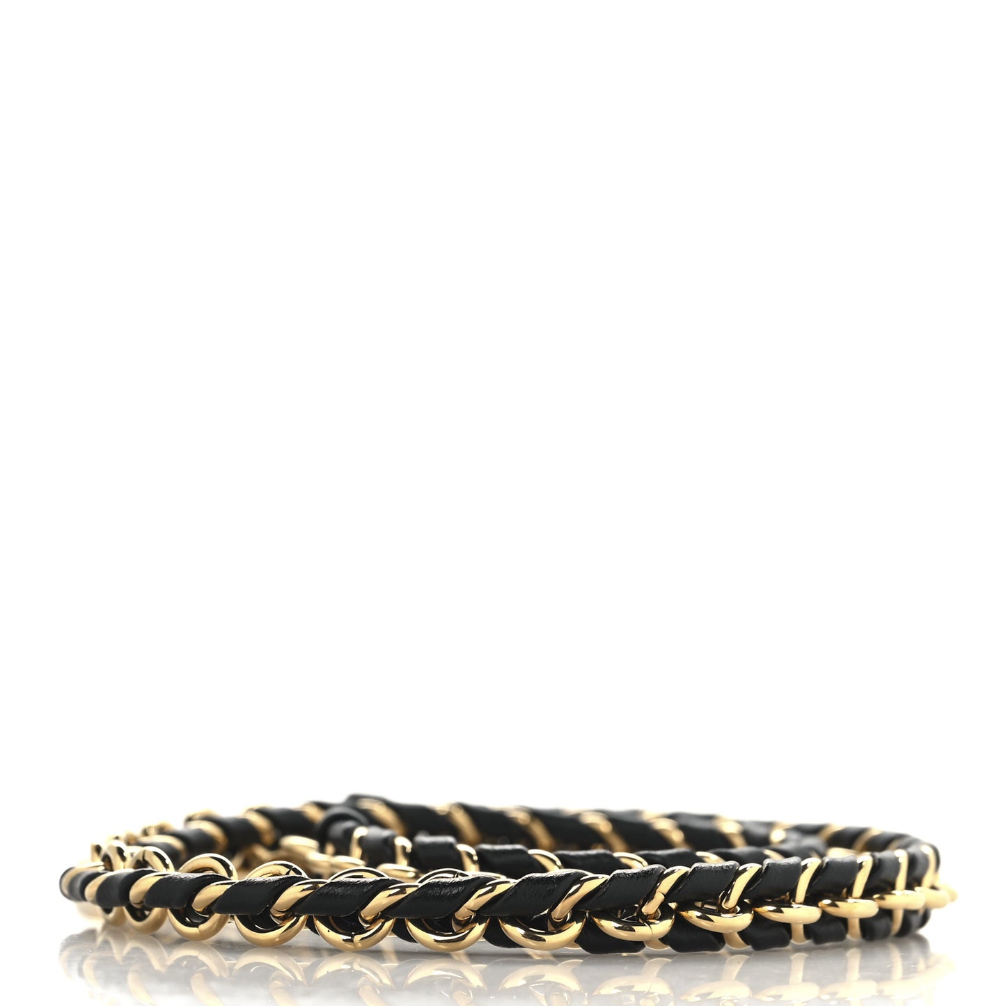 Calfskin Multi Pochette Chain Shoulder Strap Black Gold