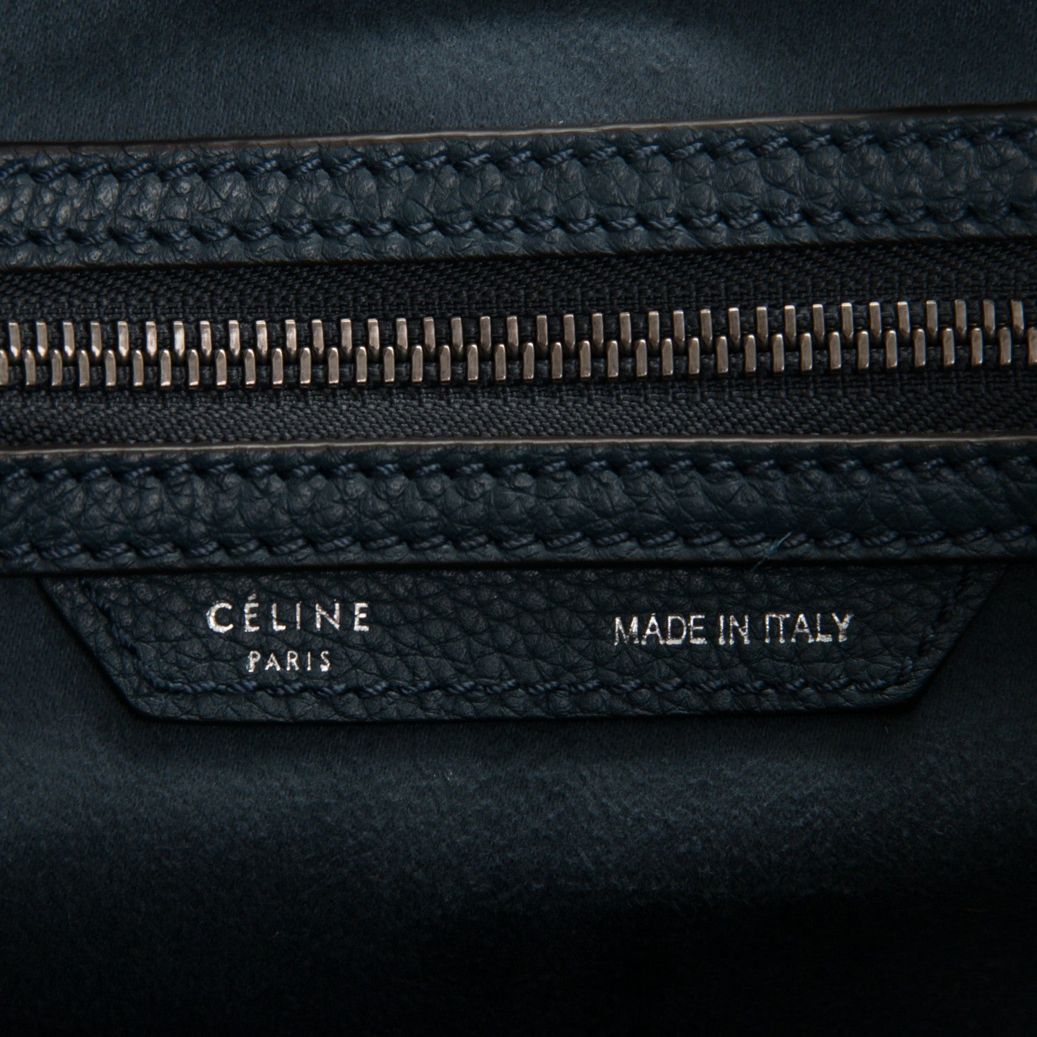 Celine Drummed Calfskin Mini Luggage Orage 6 of 7