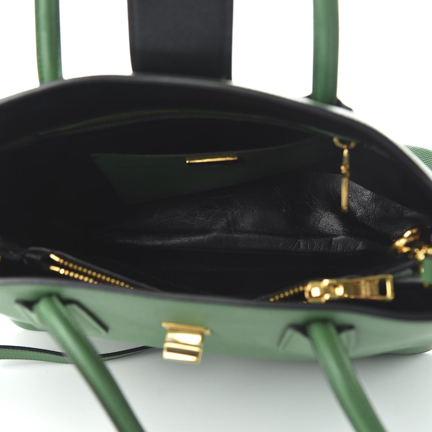 Prada Saffiano Turn Lock Tote Biliardo 6 of 10