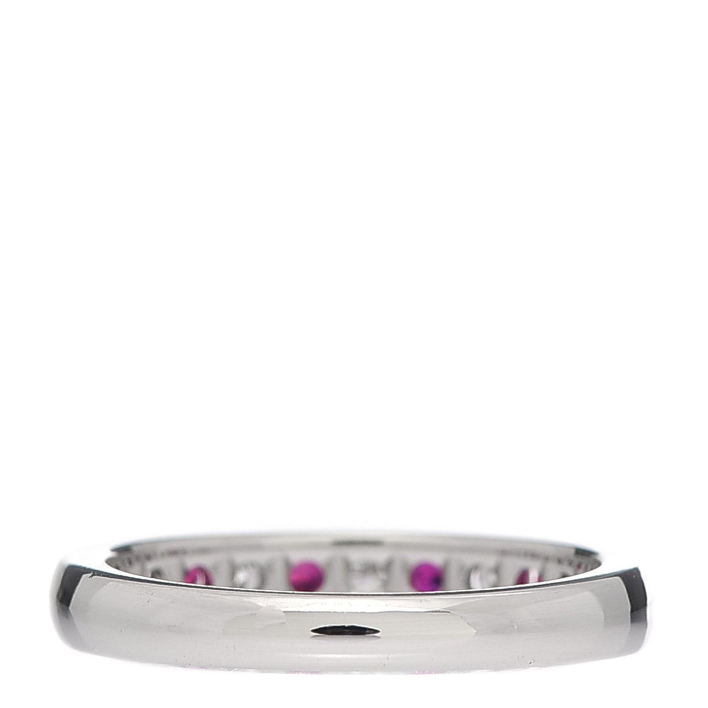 Platinum Diamond Ruby Wedding Band Ring 49 5