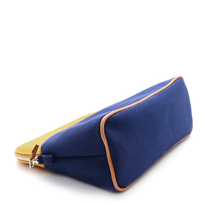 Hermes Cotton Canvas Bolide Travel Cosmetic Pouch 4 of 8