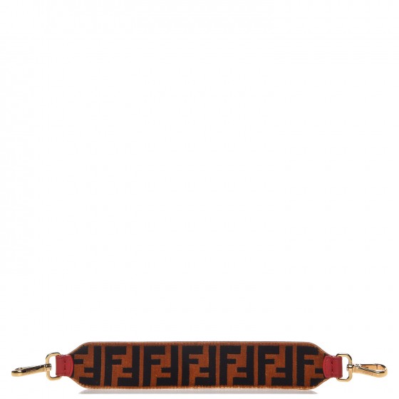 Fendi Velvet FF Mini Strap You Tobacco Fragola 1 of 3