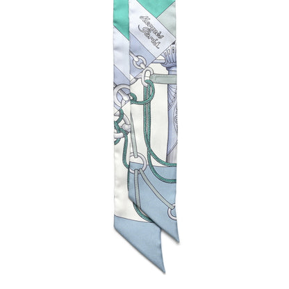 Hermes Silk Cliquetis Twilly Ciel White Menthol 2 of 7
