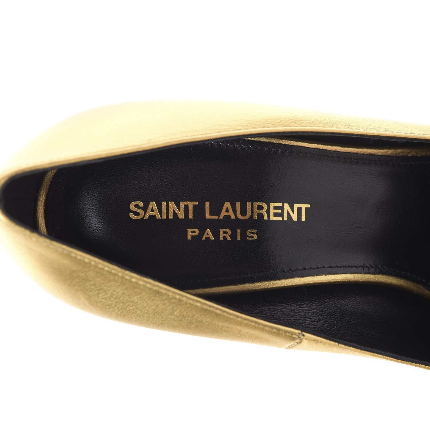 Calfskin Opyum 100 Pumps 38 Gold