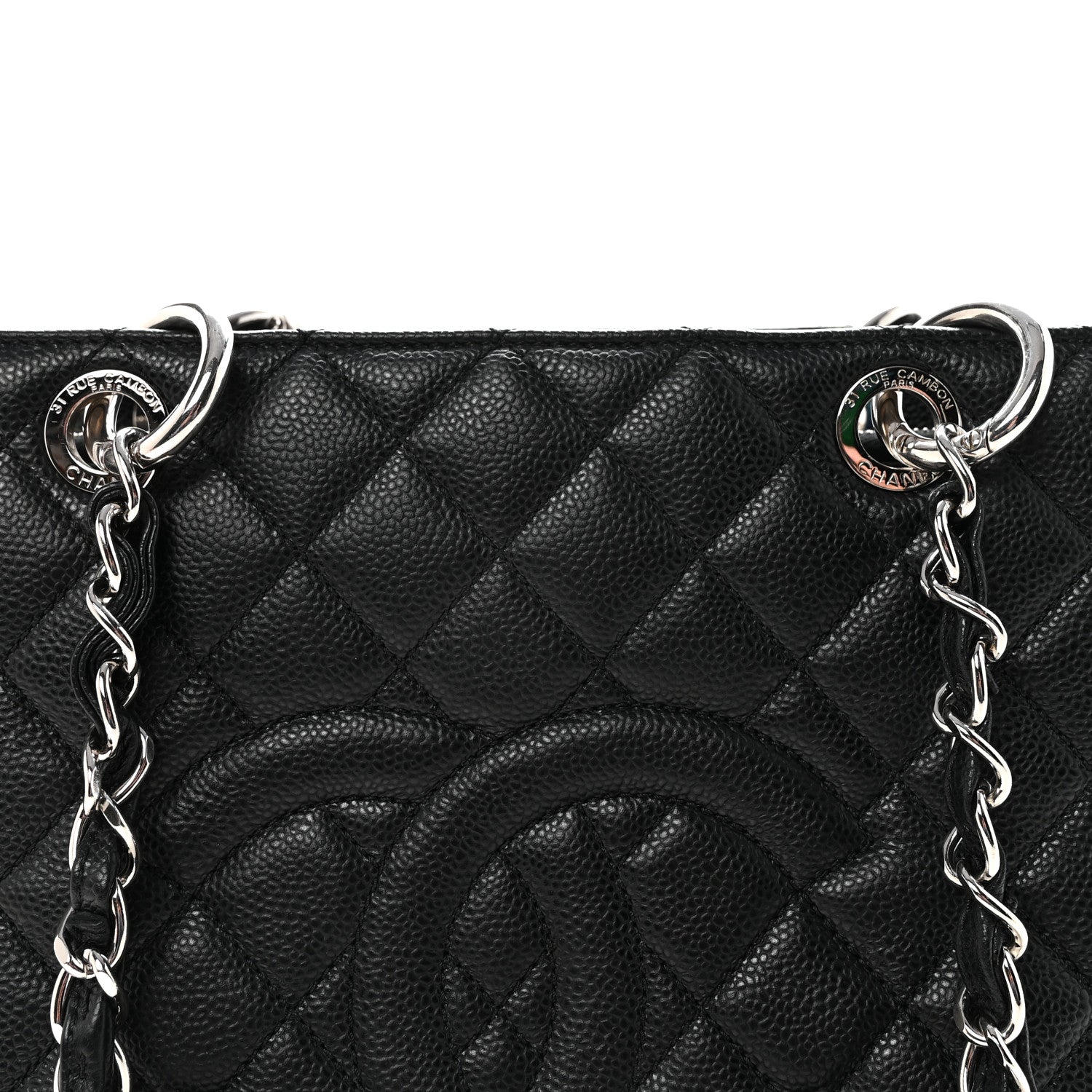 Chanel Caviar Quilted Grand Shopping Tote GST Black 8 of 10