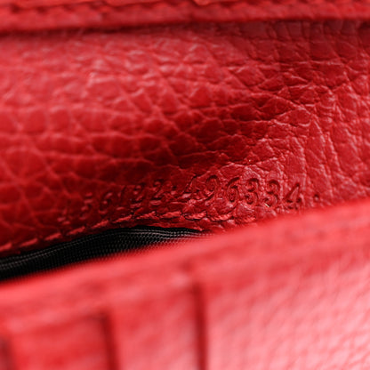 Gucci Dollar Calfskin Double G French Flap Wallet Hibiscus Red 8 of 9