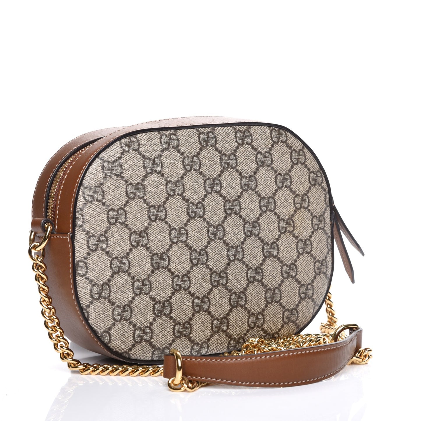 GG Supreme Monogram Blind For Love Embroidered Mini Chain Shoulder Bag Beige Tuscany
