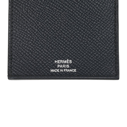 Hermes Epsom Evercolor Chevre Mysore Les Petits Chevaux Card Holder Bleu Indigo Bleu Nuit Gold Black 5 of 6