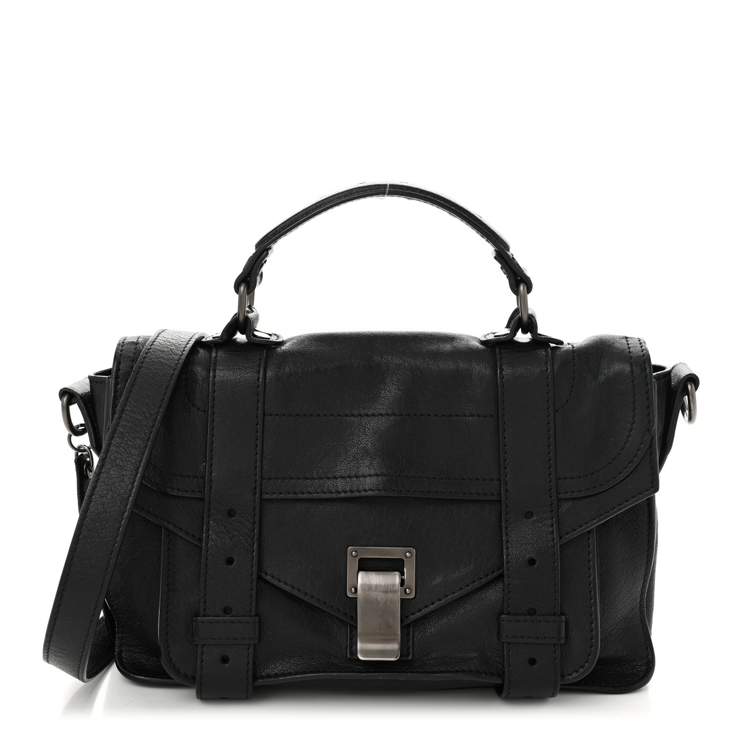 Proenza Schouler Lambskin Tiny PS1 Satchel Black 1 of 10