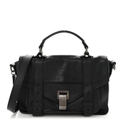 Proenza Schouler Lambskin Tiny PS1 Satchel Black 1 of 10