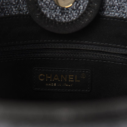 Chanel Lurex Straw Mini Deauville Tote Black 8 of 10