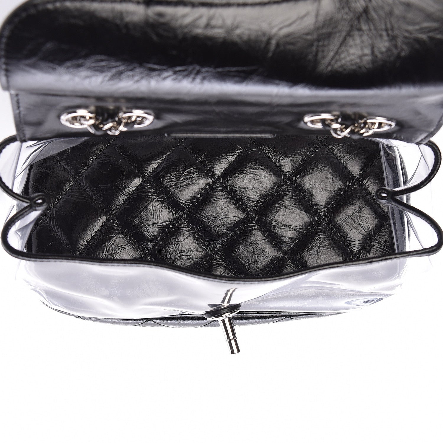 Chanel Crumpled Calfskin PVC Quilted Backpack Black 5 of 11