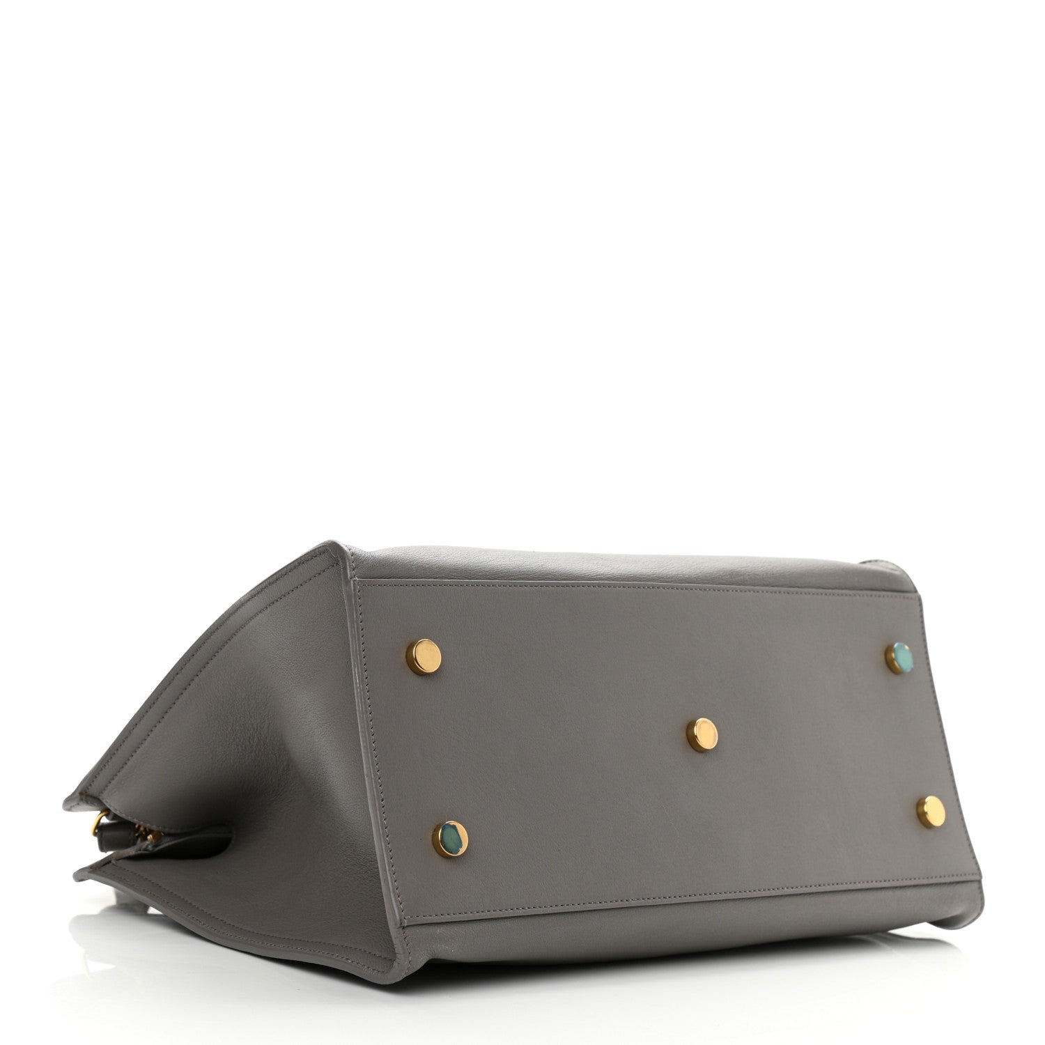 Saint Laurent Calfskin Small Monogram Cabas Grey 4 of 15