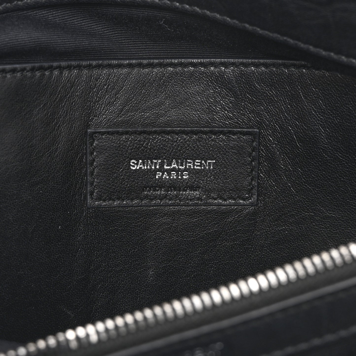 Calfskin Crocodile Embossed Medium West Hollywood Monogram Fold-Over Black