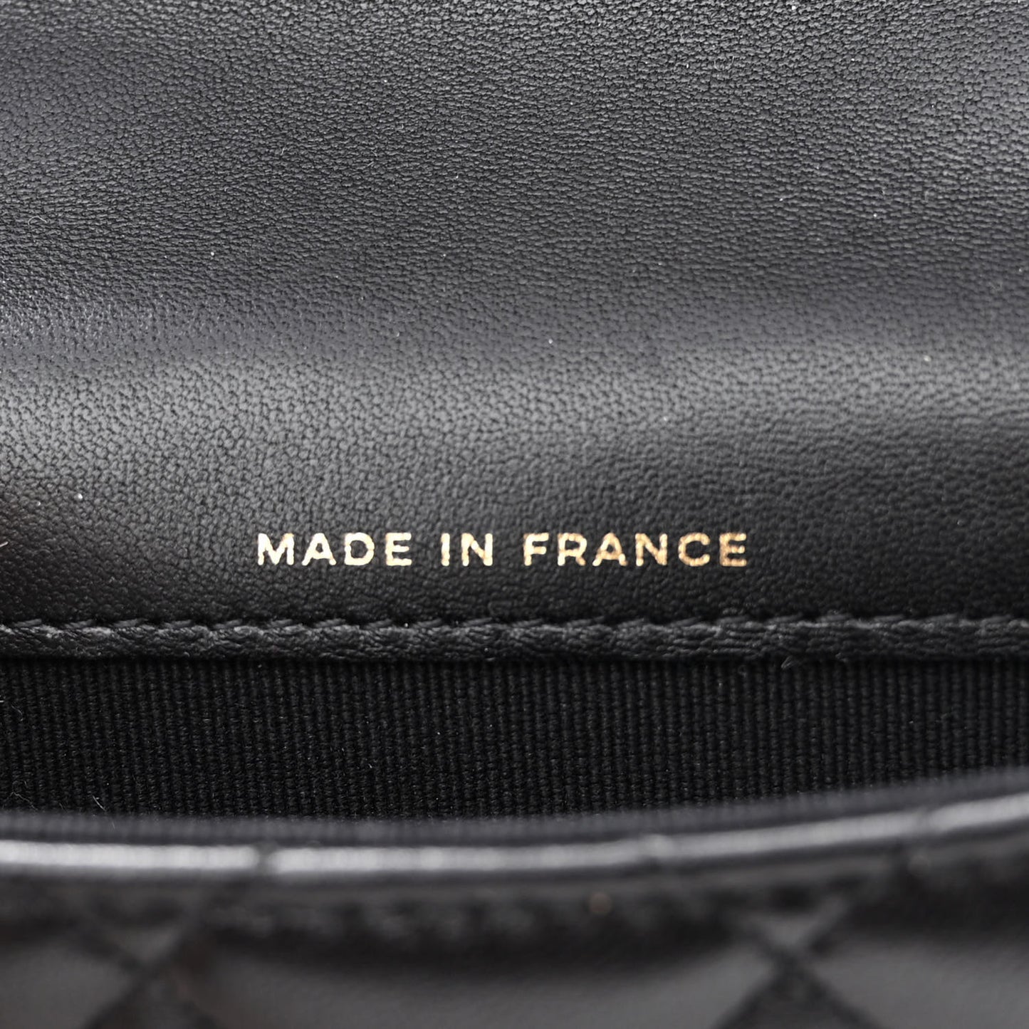 Lambskin Quilted Top Handle Flap Coin Purse With Chain Black