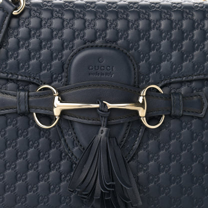 Gucci Soft Microguccissima Medium Emily Chain Shoulder Bag Blue 8 of 14