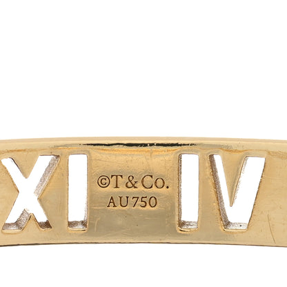 Tiffany 18K Yellow Gold Diamond Atlas Pierced Hinged Bangle Bracelet 3 of 3
